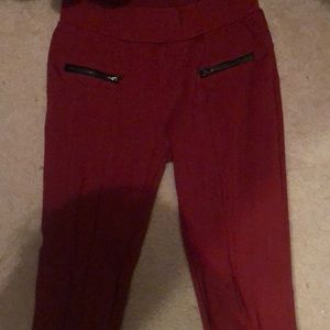 Guess brand leggings- maroon, size XS